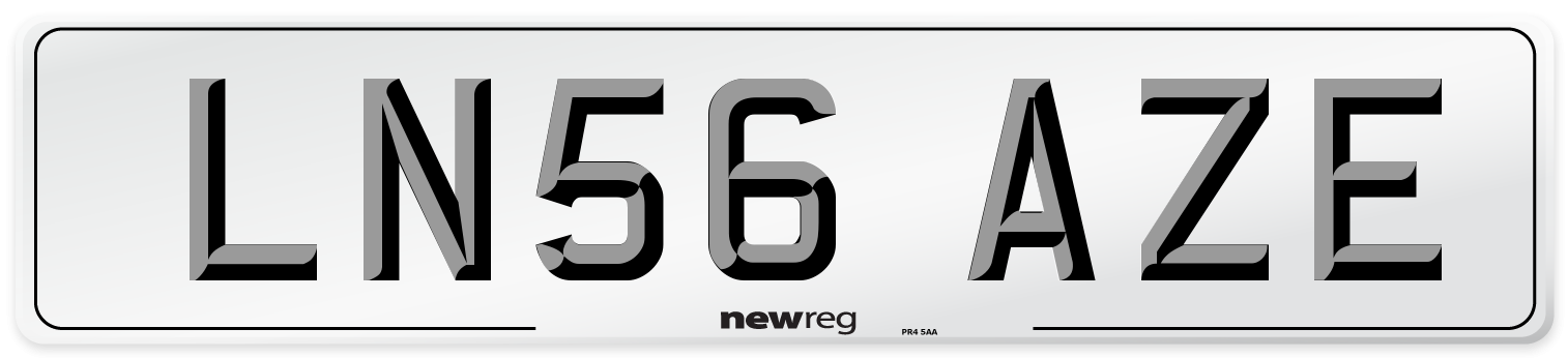 LN56 AZE Number Plate from New Reg